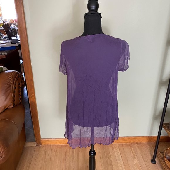 HAND EMBROIDERED silk blouse - Picture 3 of 4